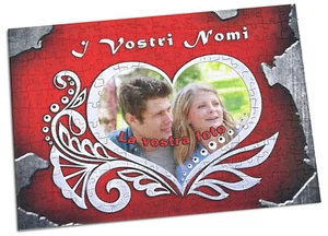 PUZZLE PERSONALIZZATO SAN VALENTINO STAMPA PERSONALIZZATA A3 29 X 42CM FOTO - Foto 1 di 1