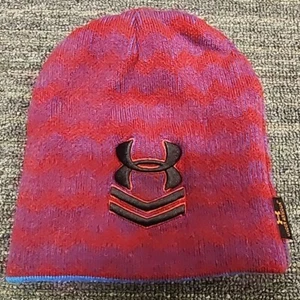 Under Armour Men's Reversible Red & Blue Winter Cap Hat Beanie OSFM - Picture 1 of 5