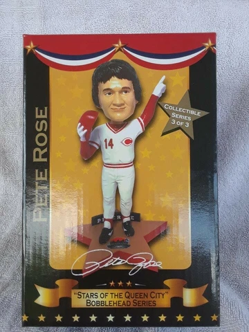 PETE ROSE BOBBLEHEAD ( ALL-TIME HITS LEADER) NEW IN BOX ( STARS OF QUEEN CITY ) Cover