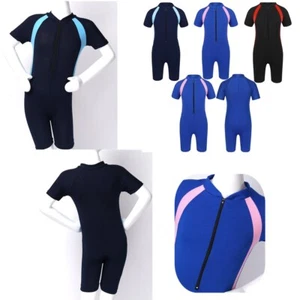 Kids Girls Swimwear Sun Protection Bathing Suits Comfortable Swimsuit Zippered - Picture 1 of 58