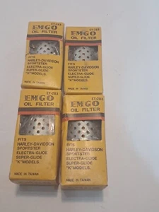 4-Emgo ET-283 Oil Filters For Harley Motorcycles (d) - Picture 1 of 5