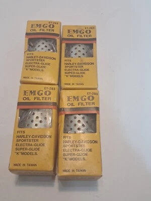 4-Emgo ET-283 Oil Filters For Harley Motorcycles (d) - Image 1 of 4