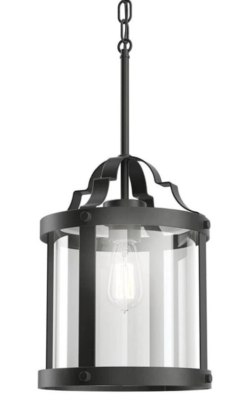 Kichler 82358 Farona 10.5 in. 1-Light Black Pendant Light - Image 1 of 3
