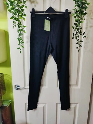 H&M Womens Black Viscose Blend Leggings Size M W27 Inside Leg 27.5" - Image 1 of 2