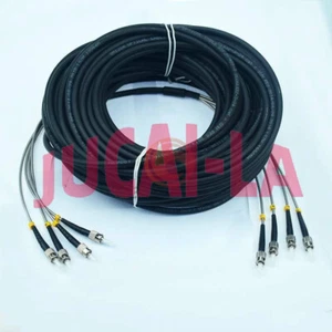 4 Cores Field Outdoor Fiber Cable ST-ST 4 Strand 9/125 SM Fiber Patch Cord 20M - Picture 1 of 5