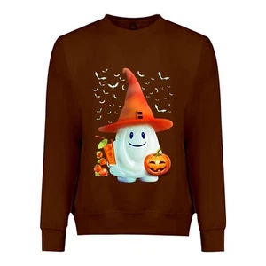 Ghost Sweatshirt, Halloween Party Sweatshirt, Halloween Pumpkin Sweatshirt - Picture 1 of 7