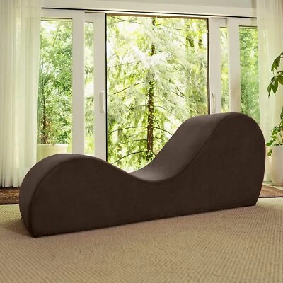 Avana Sleek Chaise Lounge for Yoga, Stretching, and Relaxation - Espresso