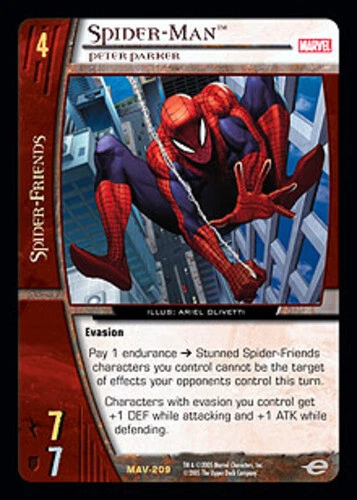 VS System: Spider-Man, Peter Parker [Played] Marvel The Avengers TCG CCG Classic - Image 1 of 1