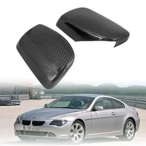 Carbon Fiber Wing View Mirror Cover Gaps Replace Trim For BMW 6 Series E63 E64 - Picture 1 of 13