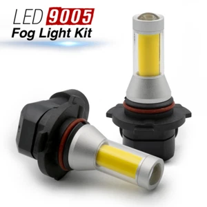 2x H10 9005 COB 574 Lumen Amber with Projector for DRL or Fog Lights - Picture 1 of 7