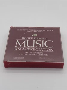 Roger Kamien Music An Appreciation (3 CD Set) fifth Edition second Brief Edition - Foto 1 di 5