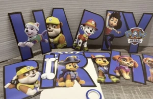 Paw Patrol - Happy Birthday Banner und hängende Wirbel - Bild 1 von 2
