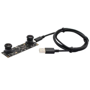 Lente gran angular doble ojo de pez ELP 2 MP 180 grados cámara USB para visión artificial 3D - Imagen 1 de 7