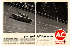 1961 CHEVROLET CORVAIR ~ ORIGINAL 2-PAGE AC SPARK PLUG AD - Imagen 1 de 2