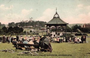 Edwardian Postcard Pierrots Bog Valley Gardens Harrogate Yorkshire Posted 1907 - Picture 1 of 3