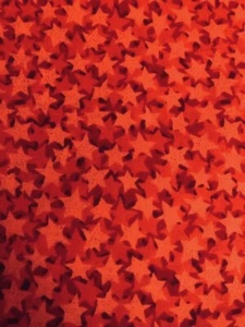 Christmas Cotton  GLITTER  STARS Pink & Red Monotone  Quilting Crafts 44" X 29" - Picture 1 of 5