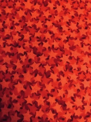 Christmas Cotton  GLITTER  STARS Pink & Red Monotone  Quilting Crafts 44" X 29" - Image 1 of 4