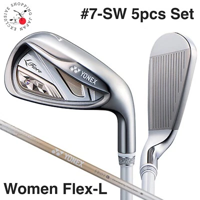 YONEX 2023 Fiore Womens Iron Clubs 5 Set #7-9.PW.SW FR07 Graphite Shaft Flex L - Image 1 of 4