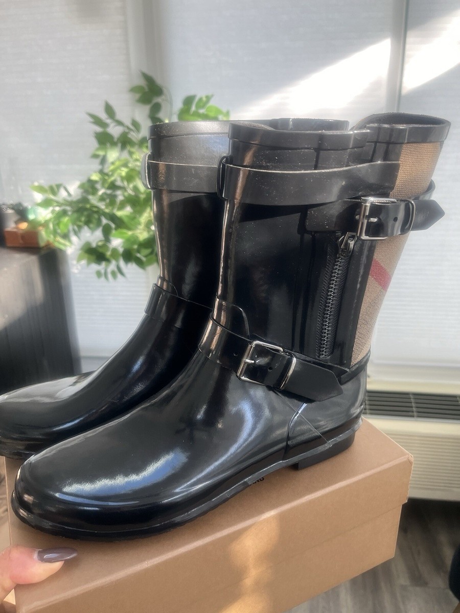 Burberry Black Rubber Boots for Women for sale | eBay