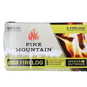 Tronco da fuoco tradizionale Pine Mountain 2 ore, 6 tronchi legna da ardere lunga combustione - Foto 1 di 1