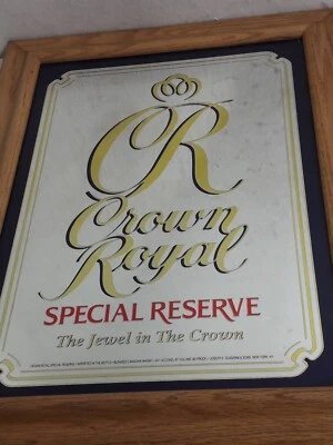 CROWN ROYAL SPECIAL RESERVE MIRROR RARE BAR SIGN  - Image 1 of 4