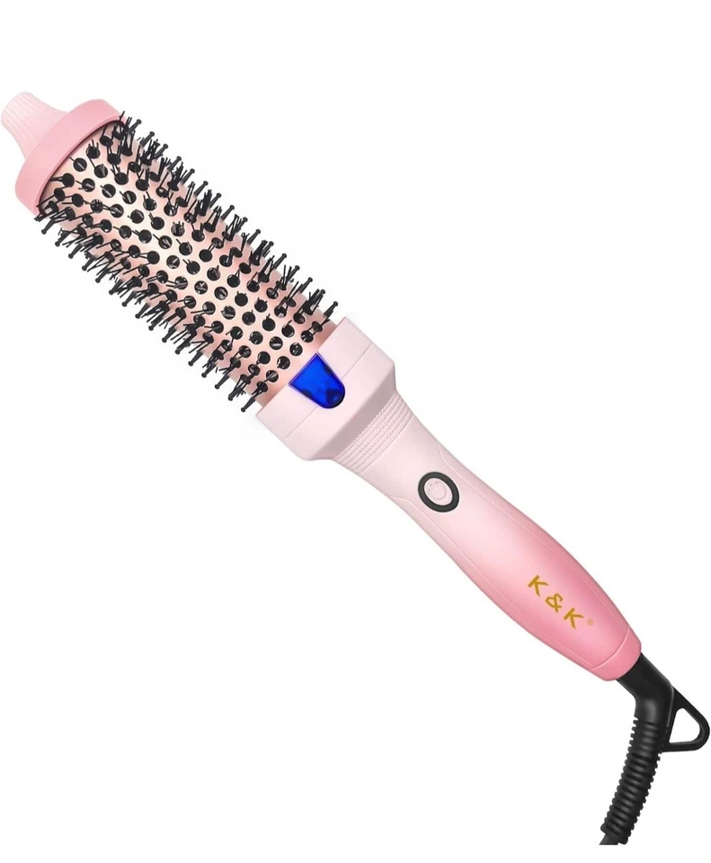 K&K Thermal Professional Styling Brush Ceramic Tourmaline Ionic Curling Iron1.5" - Image 1 of 4