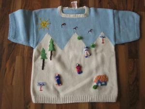 Pullover Gr. L Kurzarm, Baumwollstrick - Bild 1 von 3
