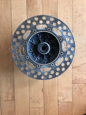 Kawasaki KX125 KX 250 KX500 1985-1988 OEM buje de rueda delantera y rotor Foto 1 de 3