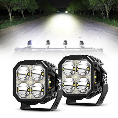 Barra de luz de trabajo LED de 3 pulgadas cubo vainas tirador lateral 4 marcos camioneta todoterreno Foto 1 de 4