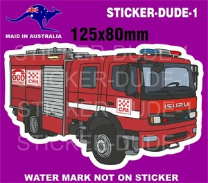 CFA COUNTRY FIRE AUTHORITY FIRE TRUCK STICKER  - Picture 1 of 1