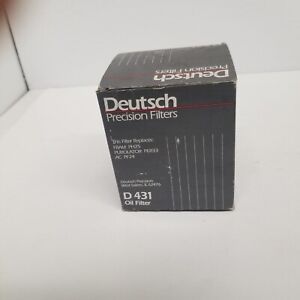 Deutsch Precision Filters D431 Oil Filter, Replaces Fram PH25, New