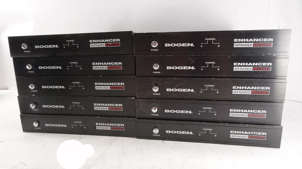 Lot of 10 Bogen BCWR Dual-Channel Infrared Receiver NO AC ADAPTER  - Image 1 of 4