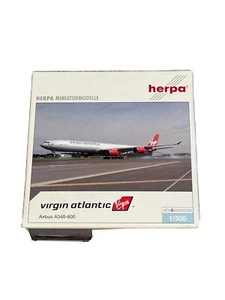 Herpa Wings Virgin Atlantic Airbus A340-600 1/500 Plane - 507400 - Picture 1 of 2