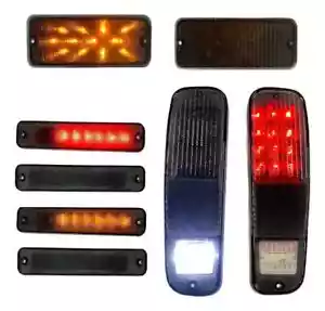 FORD LED SMOKE Set 8pcs Tail Lights, Side & Front Markers Truck 73 74 75 76 77 - Picture 1 of 22