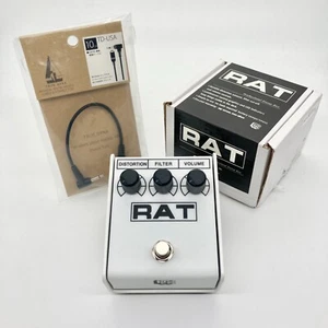 Pedal de efectos de guitarra ProCo RAT2 II color blanco distorsión con caja, cable convertidor - Imagen 1 de 16