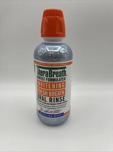 Therabreath Whitening Fresh Breath Oral Rinse Dazzling Mint 16 Oz Exp 09/26 1 PK - Picture 1 of 3