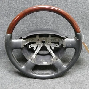 Volante Lincoln Navigator 2003-2005 cuero negro y grano de madera OEM 72512 - Imagen 1 de 10