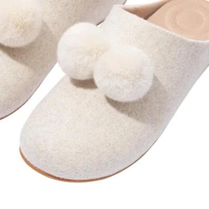 Zapatillas zueco FitFlop para mujer Chrissie Pompom NUEVO Elige color y talla - Imagen 1 de 11