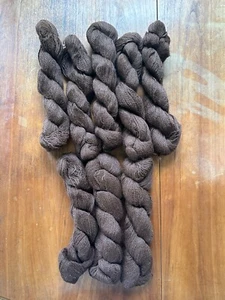 Suri Alpaca Yarn - Dark Brown - Fingering - Picture 1 of 2