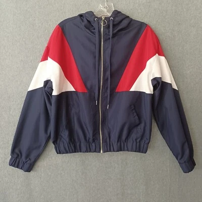Cali 1850 Windbreaker Jacket Womens Small Red White Blue Full Zip Activewear - Image 1 of 4