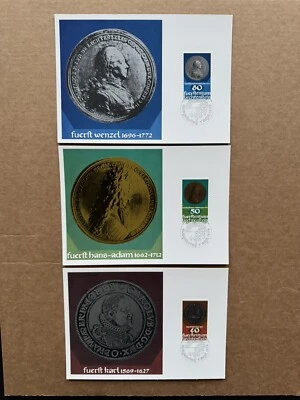 Liechtenstein FDC Maximum Card (MK2) 1978 Coin & Medal #654-56 +Popular Topical - Image 1 of 2