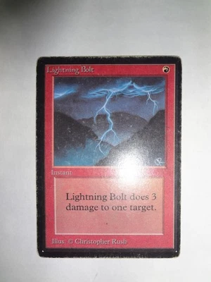 MTG MAGIC THE GATHERING CARD ORIGINAL BETA RED LIGHTNING BOLT INSTANT #1 - Image 1 of 2