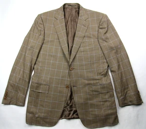 Ermenegildo Zegna Windowpane Plaid Blazer Men's 40R Sport Coat 100% Wool Fit Rom - Picture 1 of 15