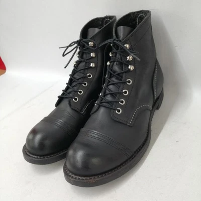 Botas RedWing 8084 IRON RANGER Suela Vibram Cuero Negro Talla 9.5D Foto 1 de 4