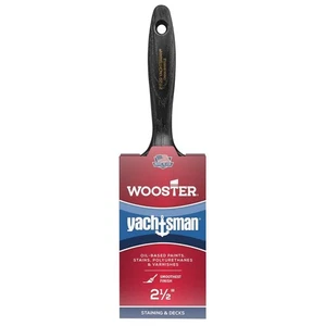 Cepillo de pintura plano con mango de plástico Wooster Z1120-2,5 Yachtsman 2-1/2 pulgadas - Imagen 1 de 2