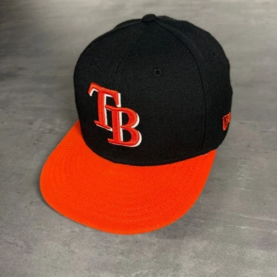 Vintage Tampa Bay Rays Hat New Era Cap 7 1/4 Black Orange Alt Wool Y2K Era RARE - Image 1 of 4