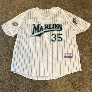 Vintage Majestic Florida Marlins Dontrelle Willis 2003 World Series Jersey Sz 48 - Picture 1 of 12