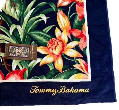 Tommy Bahama Beach Towel Large 40x70 **NEW WITH TAG* Cotton Tropical Floral - Image 1 of 4
