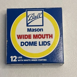 BALL Mason Wide Mouth Dome Lids 12 Count (bin3) - Picture 1 of 6