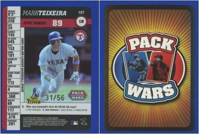 Mark Teixeira 2005 Topps Pack Wars #157 FOIL parallel - #'d 31/56 - Image 1 of 3